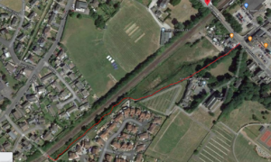 footpath closed. Aerial Photo of Footpath