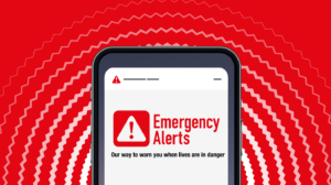 emergency alerts. Example of Emergency Alert shown on phone