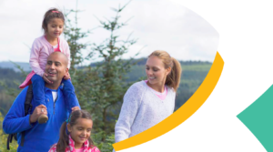 image of a family walking in woodland