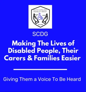 South Copeland Disability Group logo and poster excerpt